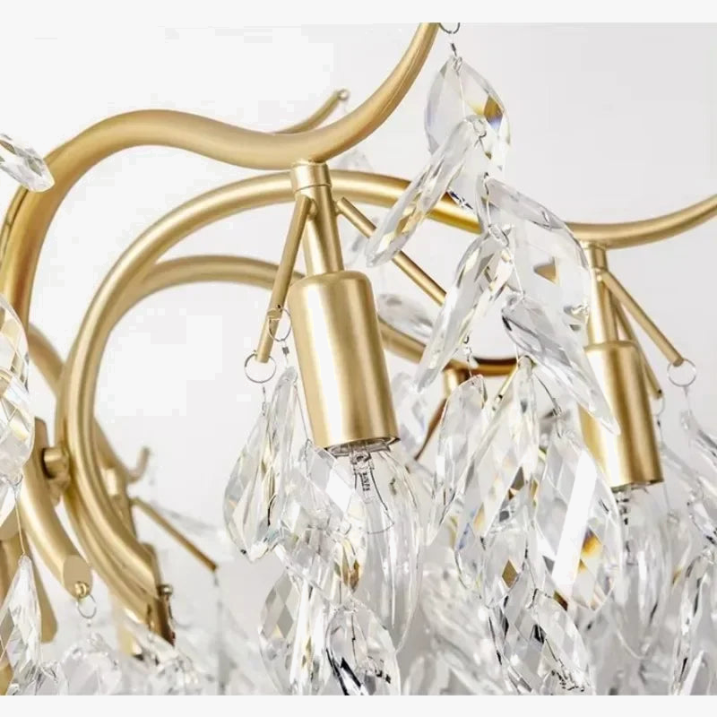 Modern crystal floral design chandelier for interior decoration - view 5
