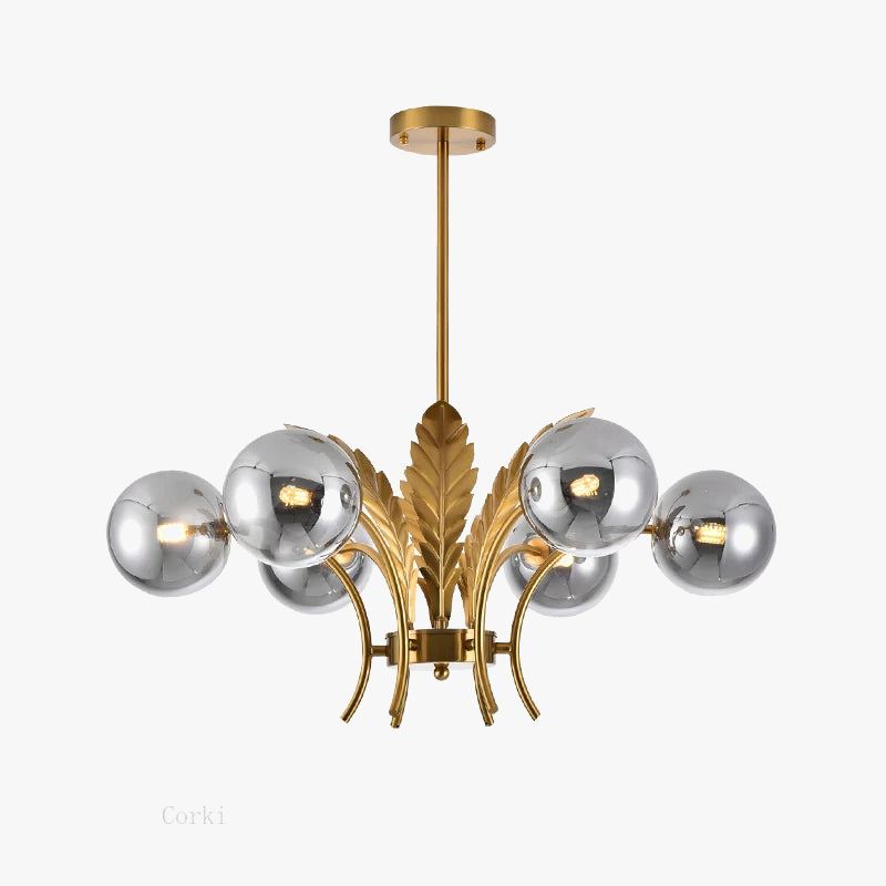 Modern glass chandelier minimalist design for elegant interior - view 5