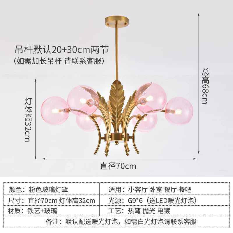 Modern glass chandelier minimalist design for elegant interior - view 6