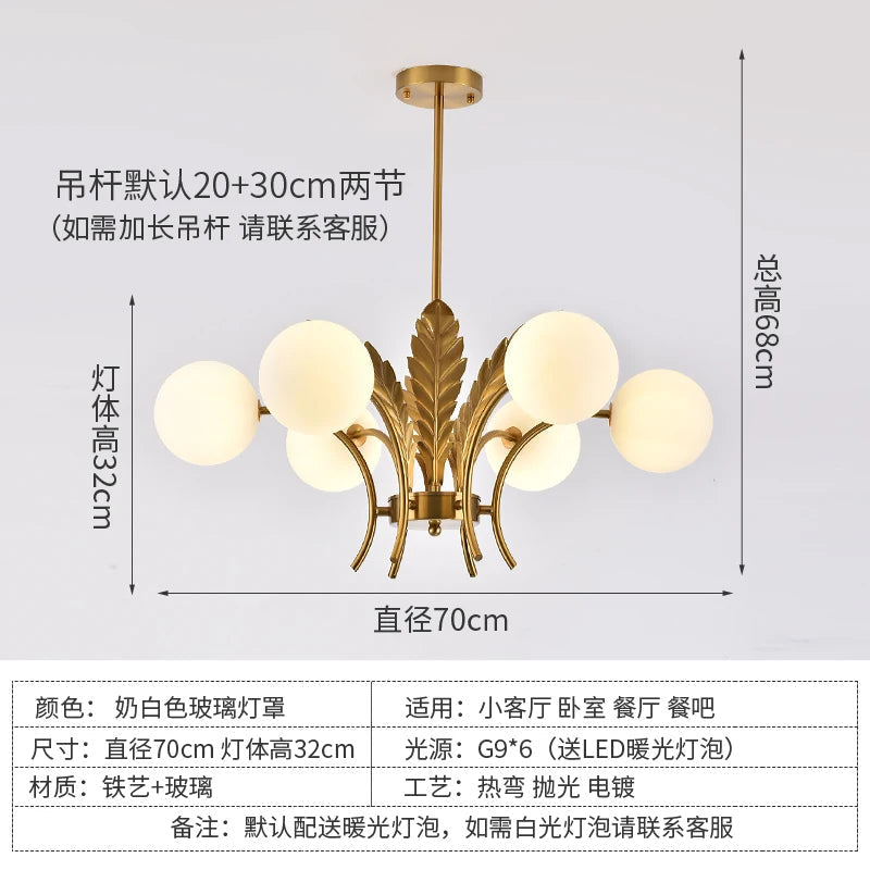 Modern glass chandelier minimalist design for elegant interior - view 7