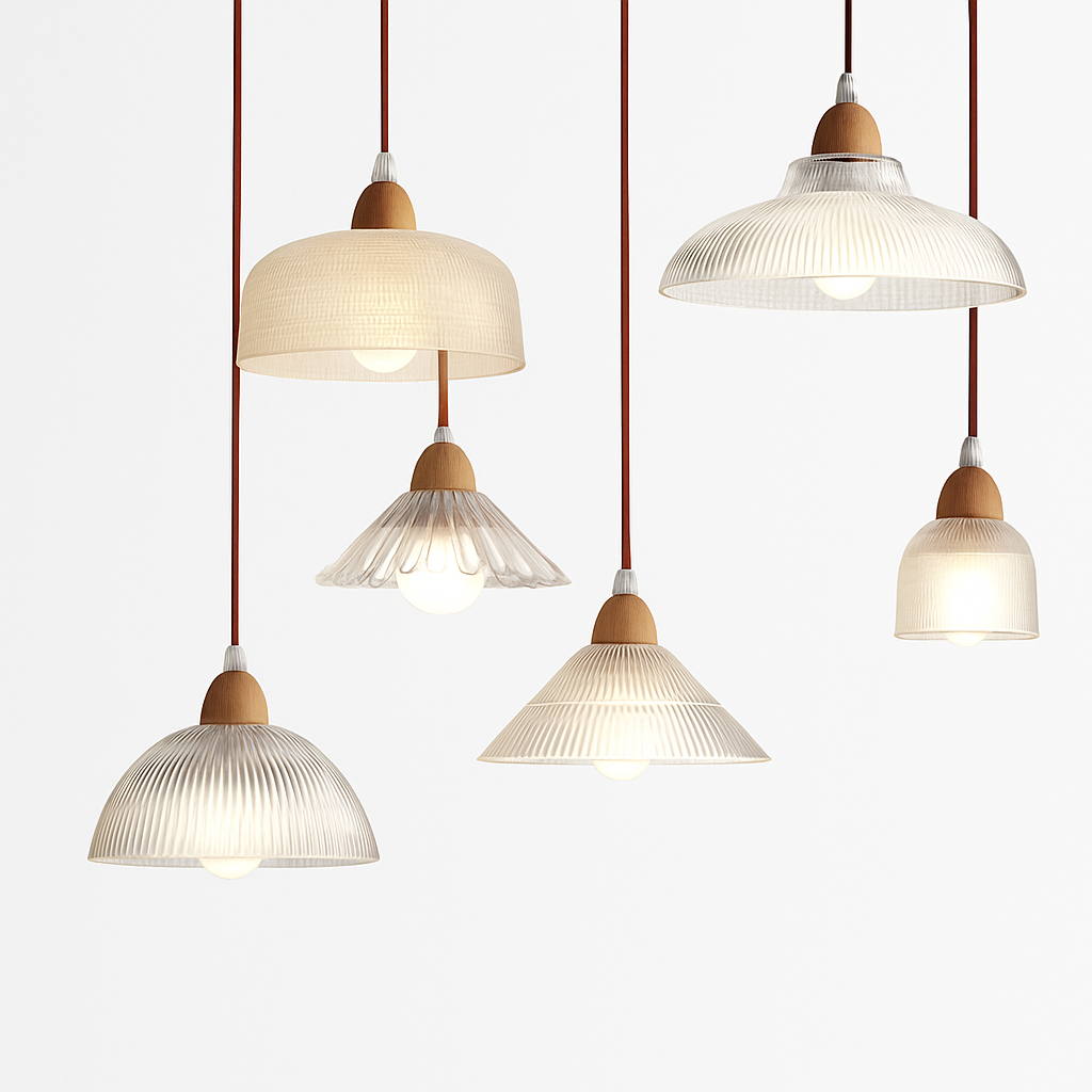 Modern glass chandelier design for vintage interior lighting