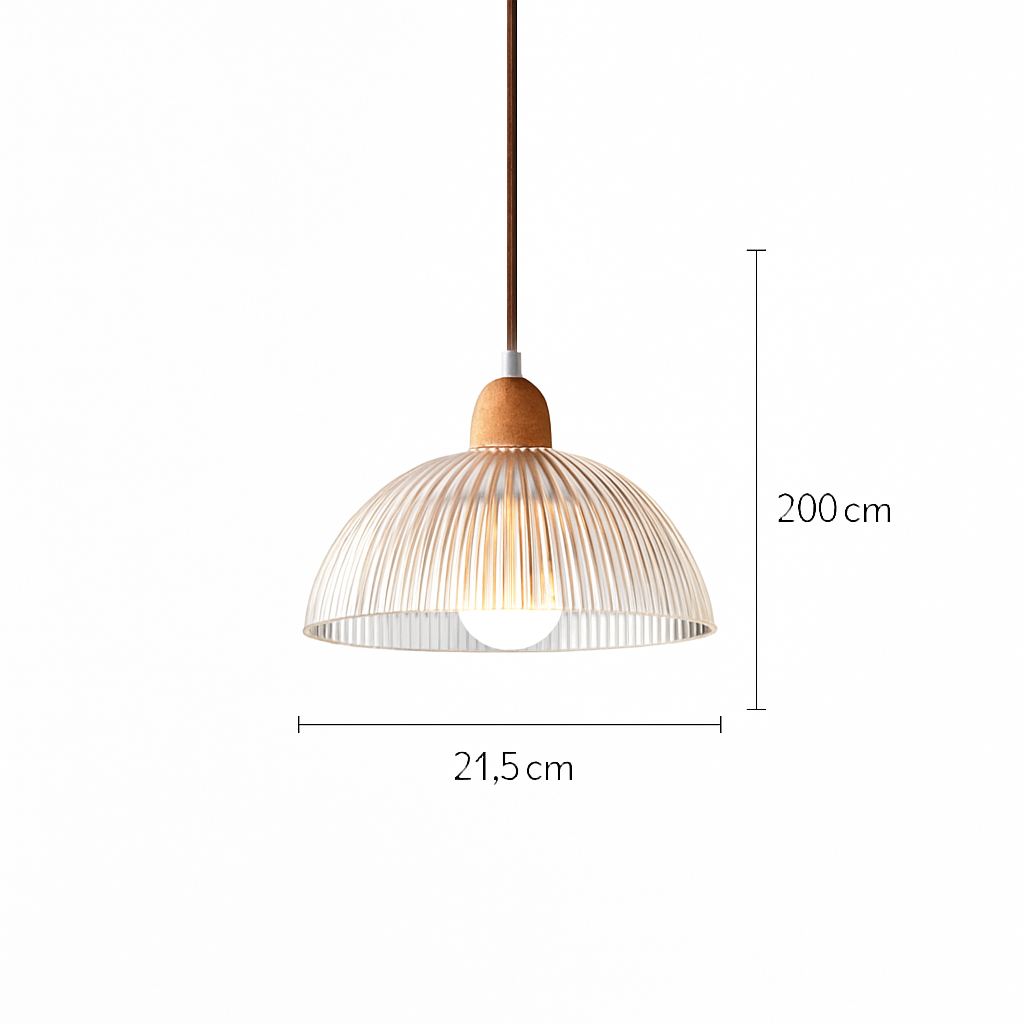 Modern glass chandelier design for vintage interior lighting - E-21.5CM / Warm White