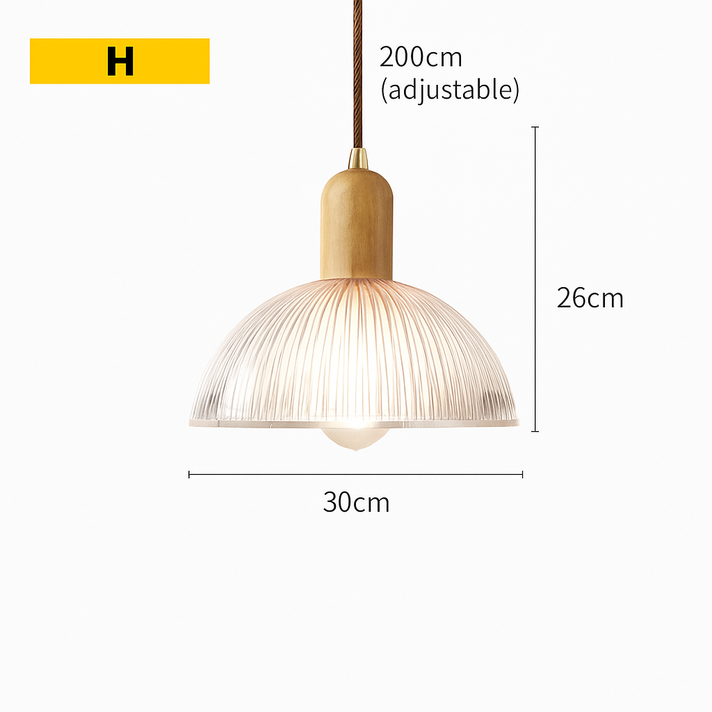 Modern glass chandelier design for vintage interior lighting - HB-30CM / Warm White