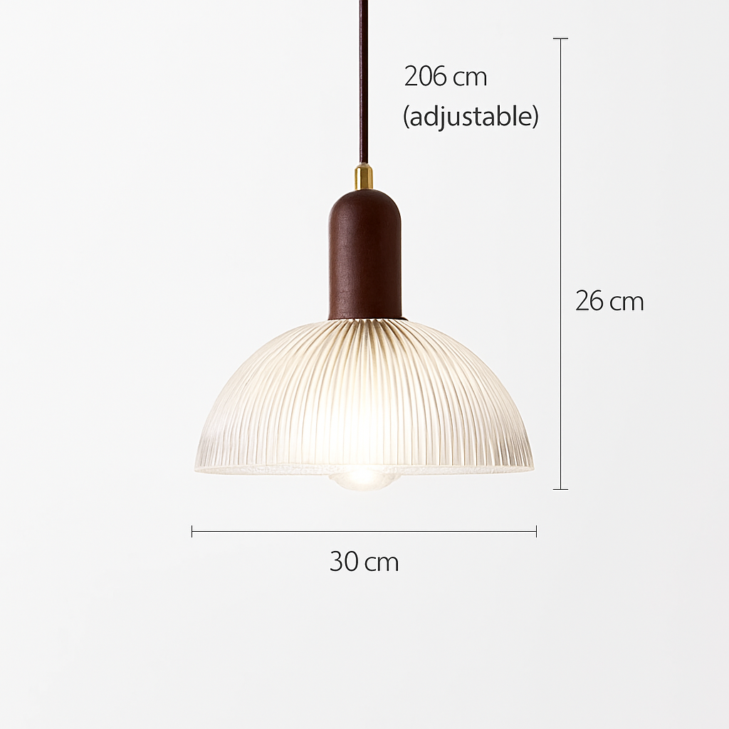 Modern glass chandelier design for vintage interior lighting - HA-30CM / Warm White