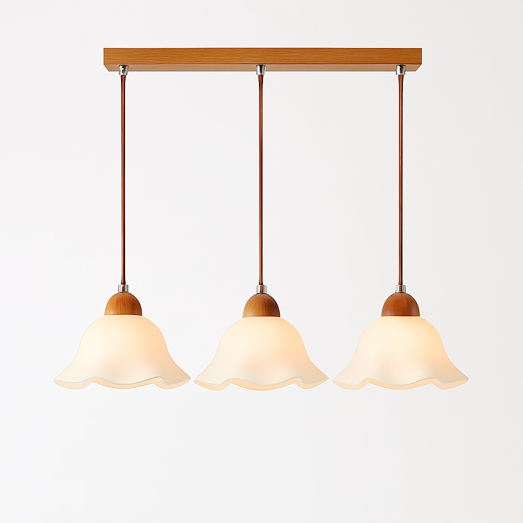 Modern glass chandelier design for vintage interior lighting - 3H-I / Warm White