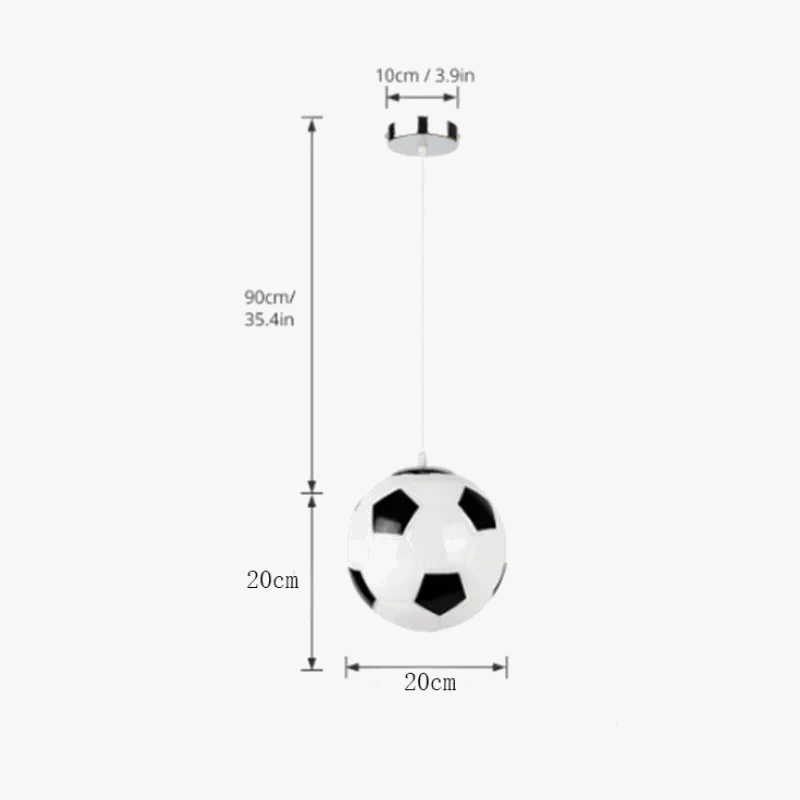 Modern glass chandelier football for boys and girls - view 4