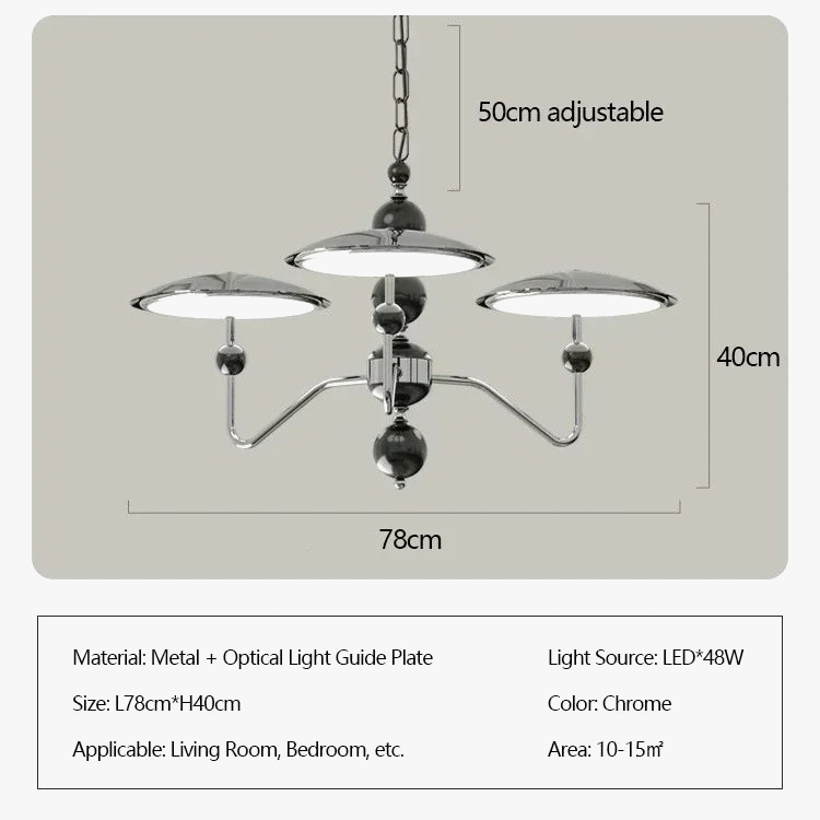 Modern Nordic design flying saucer with led light - view 7