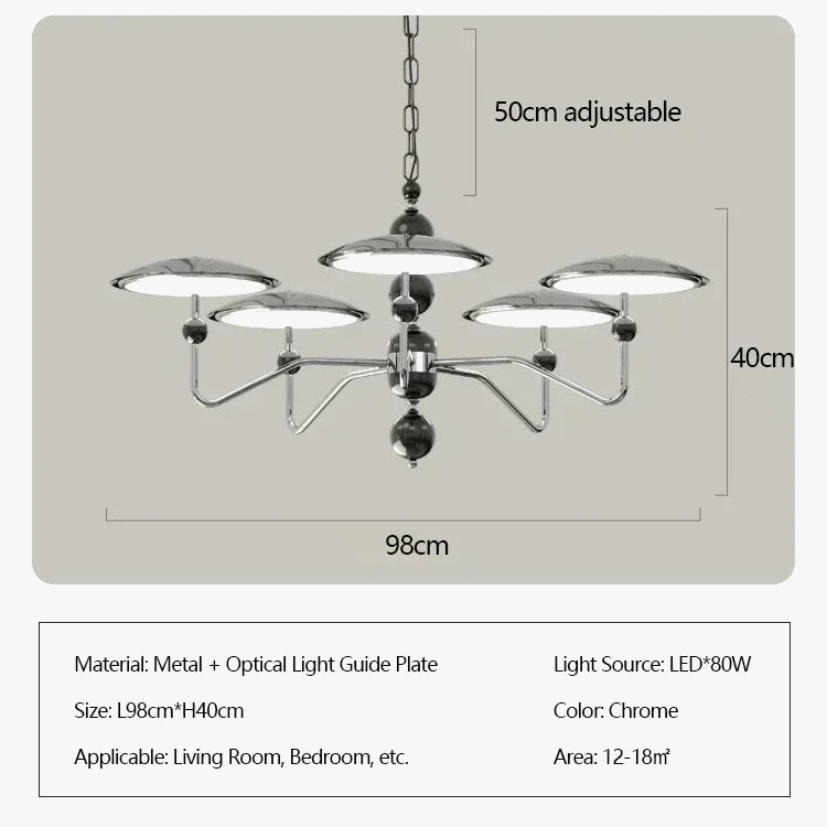 Modern Nordic design flying saucer with led light - view 9