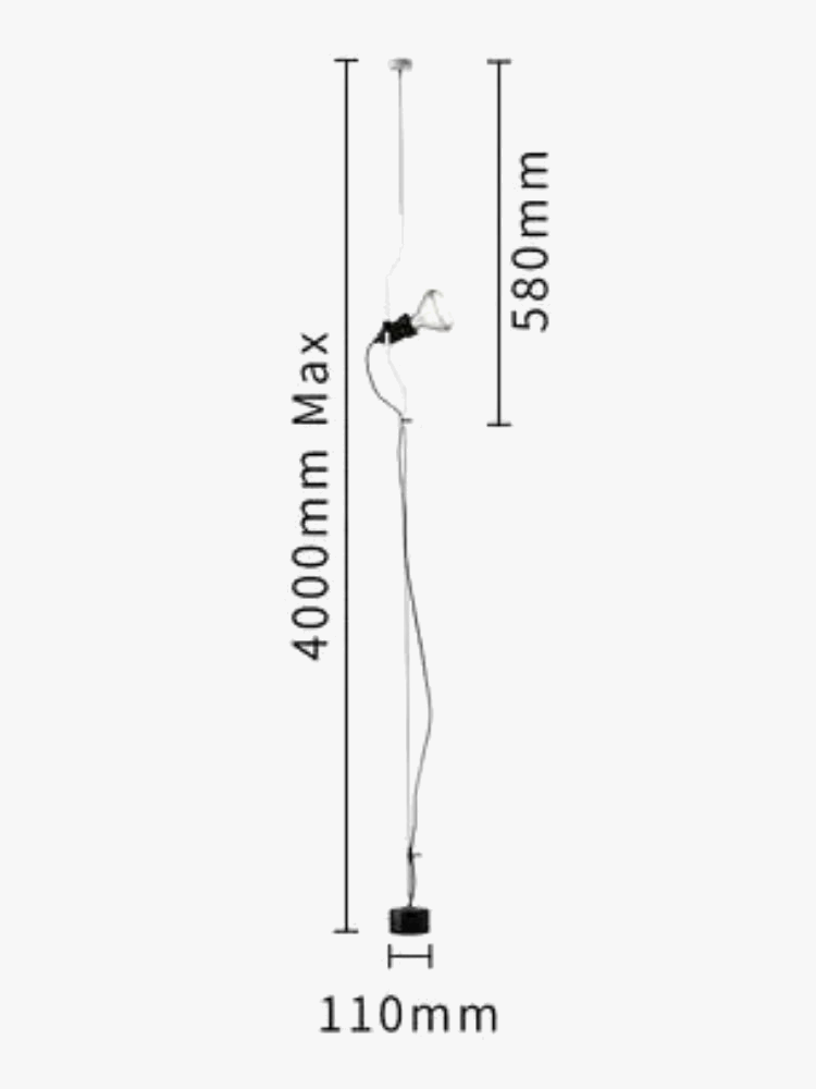 Italian minimalist foot chandelier with decorative adjustable height - view 6