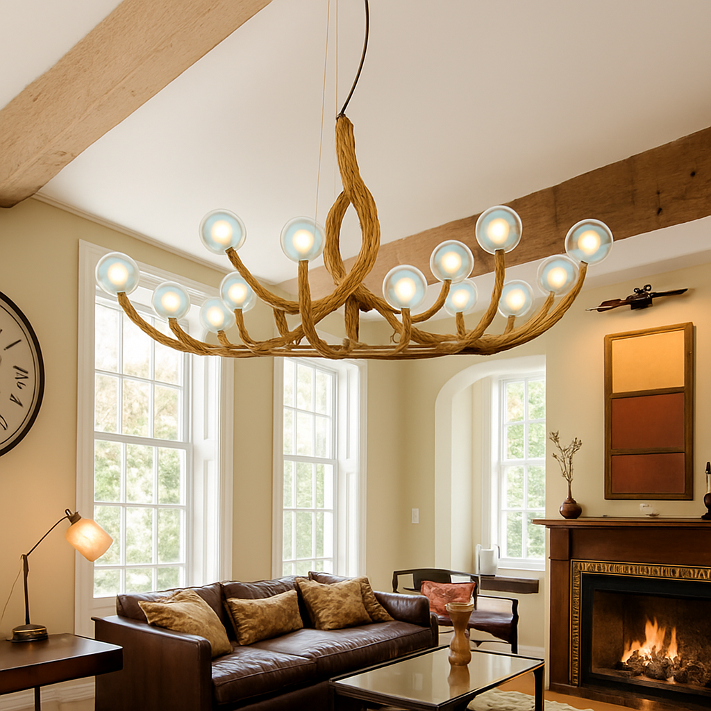 Chandelier hanging in modern style resin retro lamp tree branch - view 3