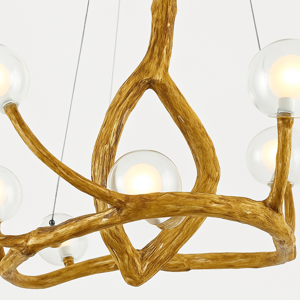 Chandelier hanging in modern style resin retro lamp tree branch - view 6