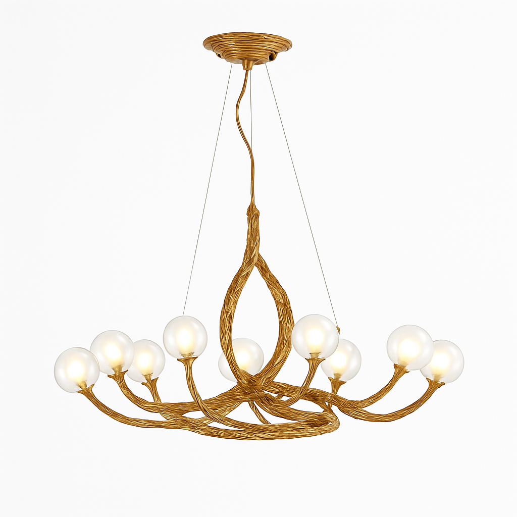 Chandelier hanging in modern style resin retro lamp tree branch - 12 Heads / Warm Light