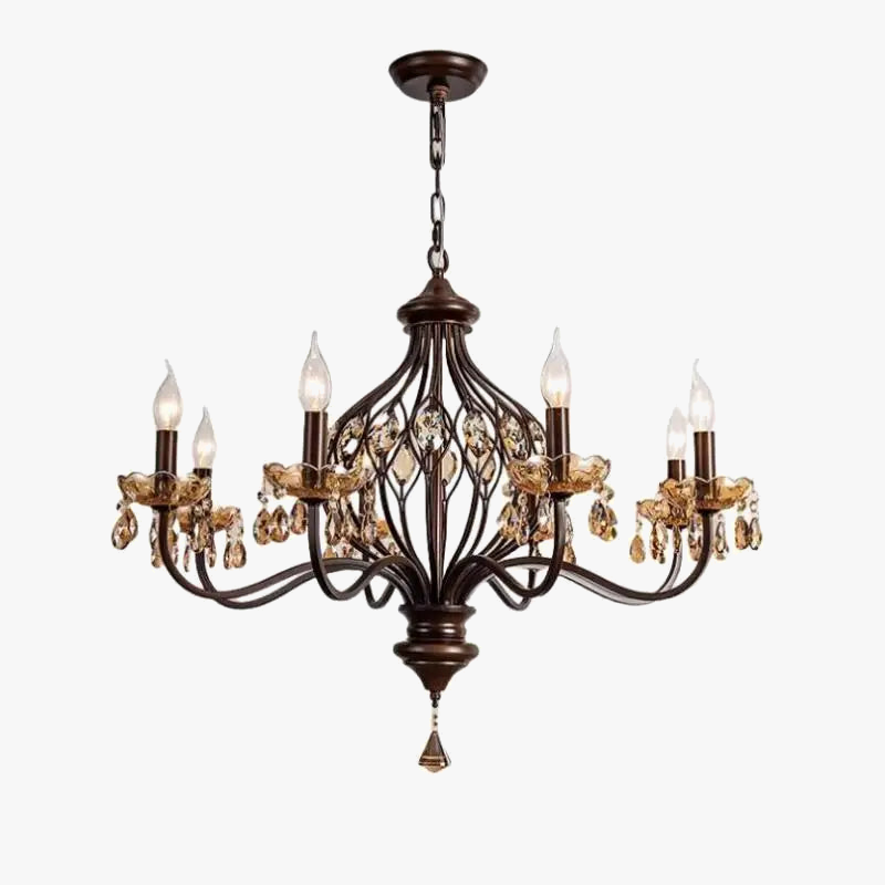 Vintage crystal chandelier at led for hotel and restaurant