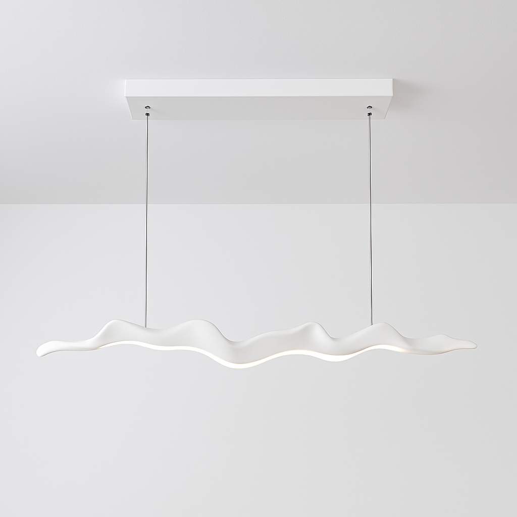 Vintage Light Resin Lights Leave Dimmable With RC - Lampe blanche / L80CM / 3 Colors No Remote