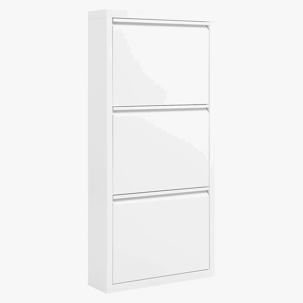 Narrow shoe cabinet with 3 shutters closed - view 4