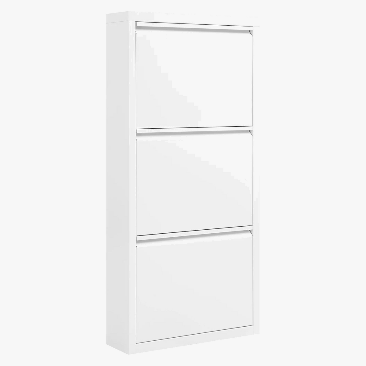 Narrow shoe cabinet with 3 shutters closed - view 4