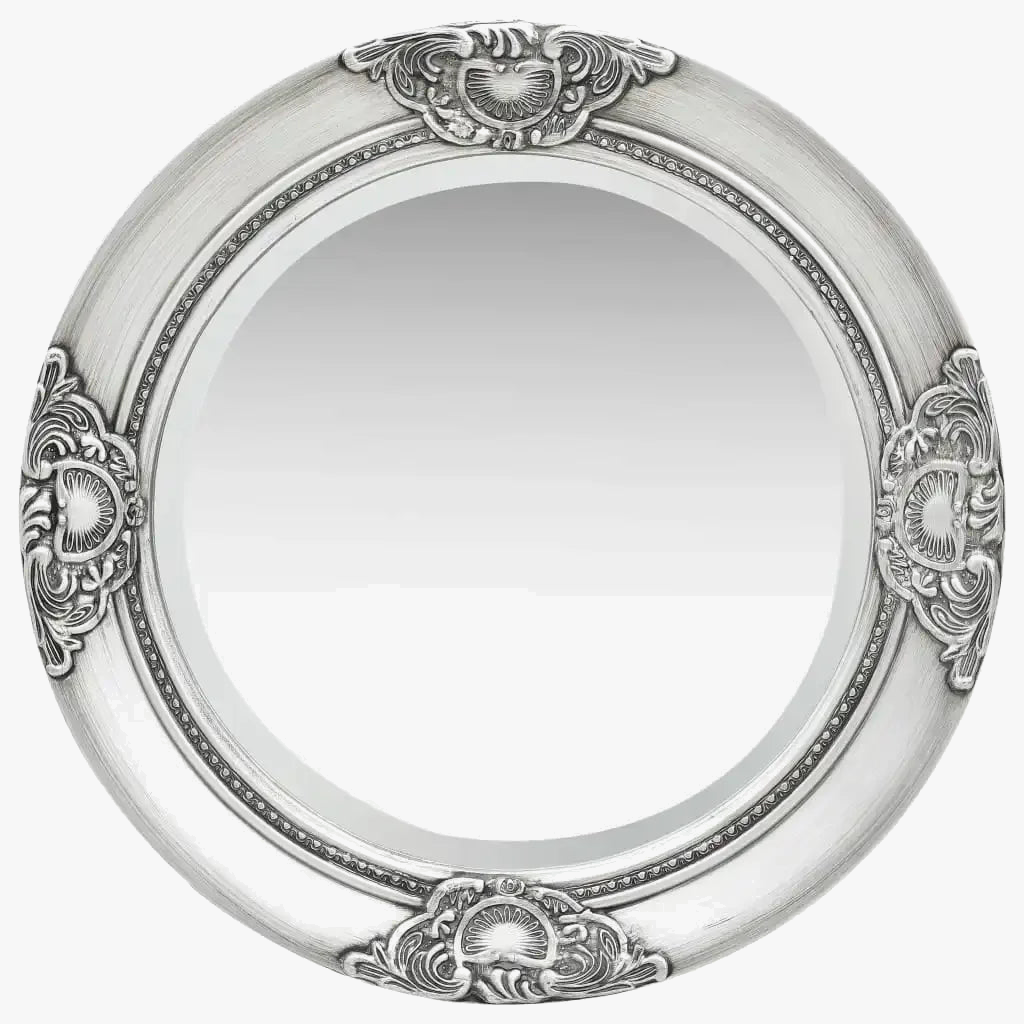 Silver baroque mirror elegant wall decoration for interior