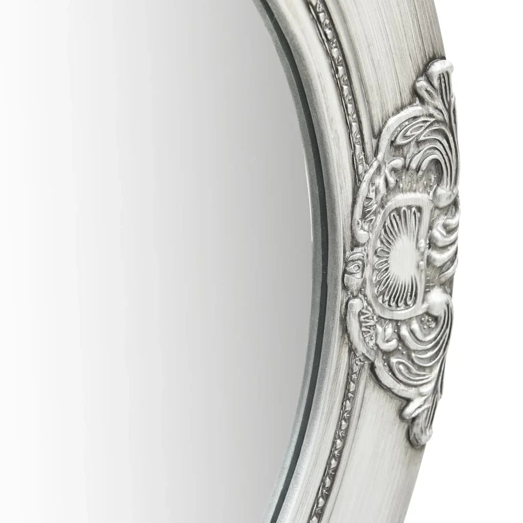 Silver baroque mirror elegant wall decoration for interior - view 3