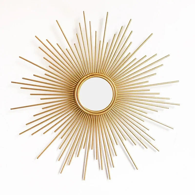 Decorative metal mirror for creative wall decoration