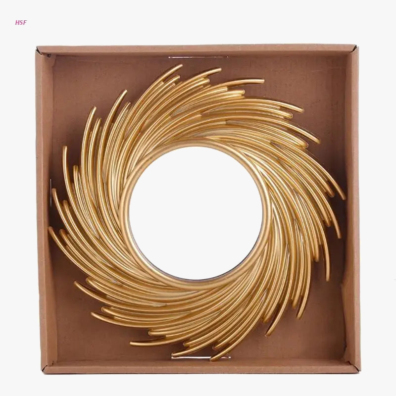 Decorative mirror in rotin in the shape of a sun modern and elegant design - view 4