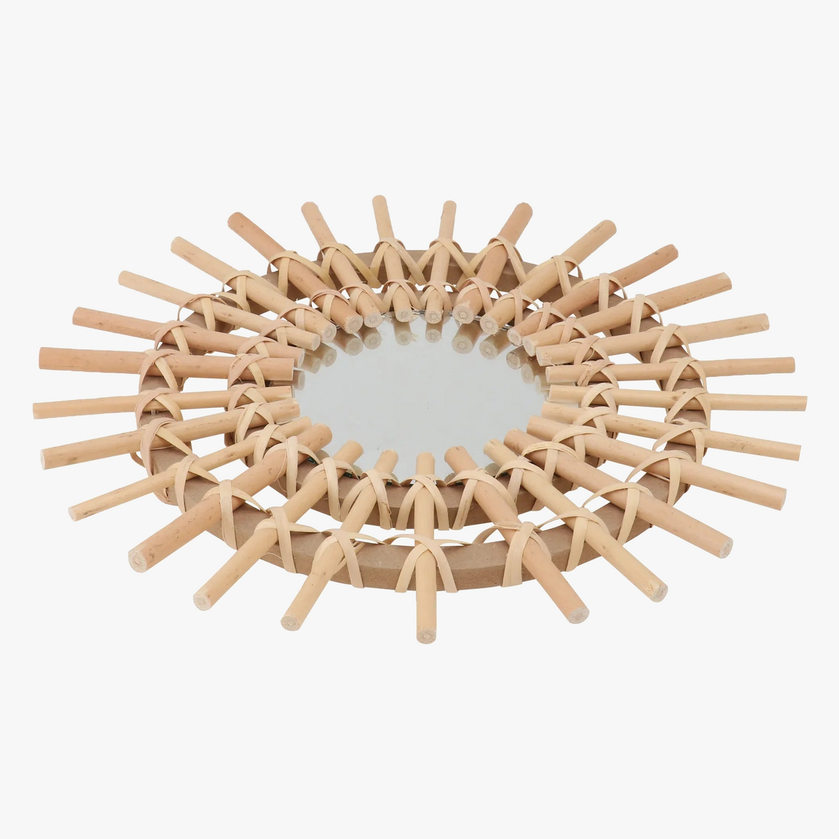 Woven rattan decorative mirror for a natural touch - view 3