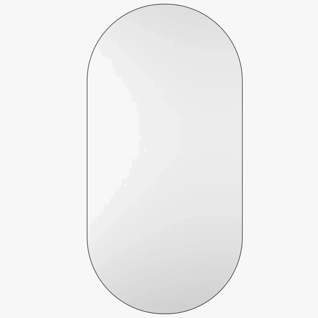 Decorative glass mirror with elegant wall sticker