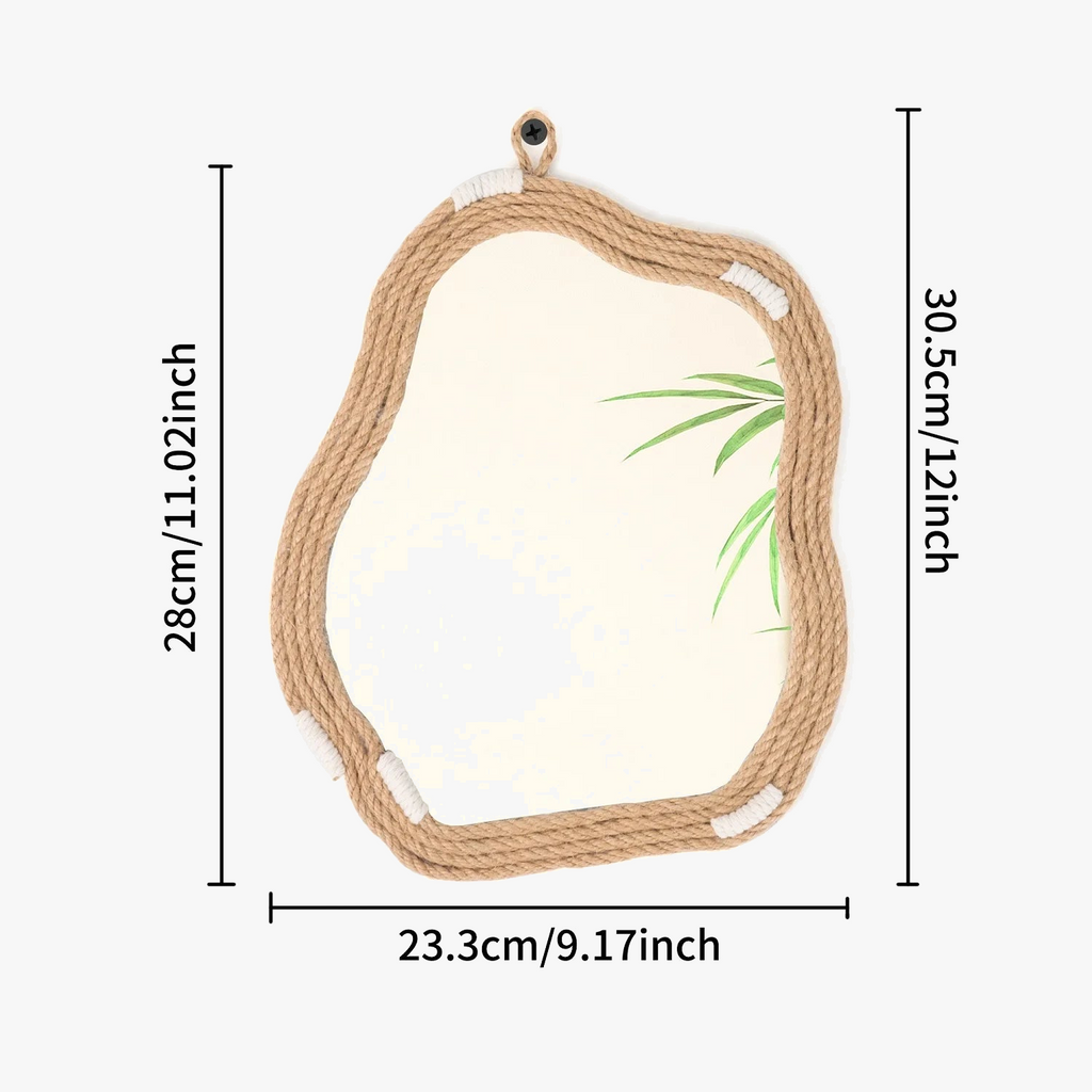 Decorative mirror Nordic woven with creative and original wall hand - view 6