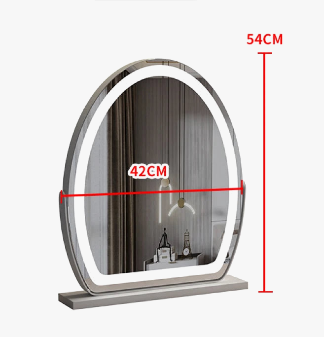 Lighted courtesy mirror with touch sensor and dimmable lighting - view 5