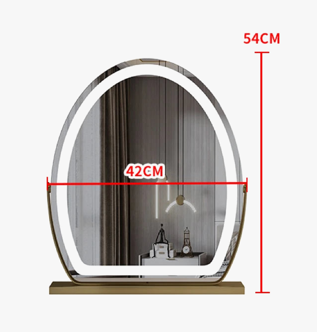 Lighted courtesy mirror with touch sensor and dimmable lighting - view 6