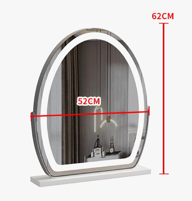 Lighted courtesy mirror with touch sensor and dimmable lighting - view 7