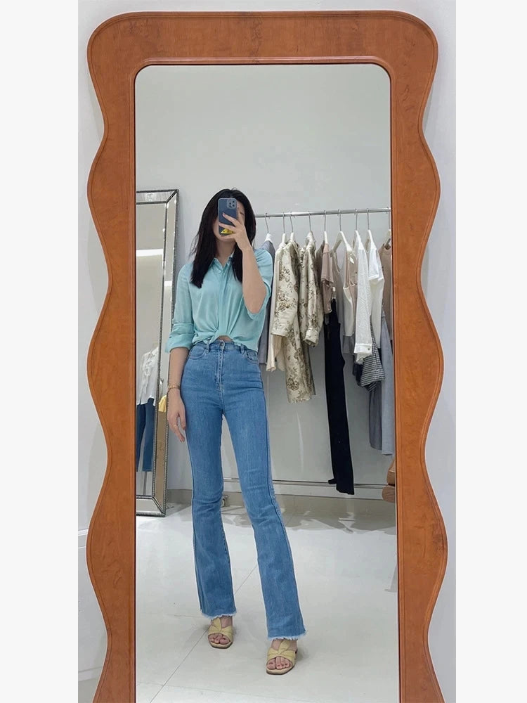 Luxury wooden courtesy mirror for interior decoration - view 5