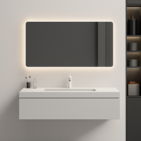 Rectangular intelligent mirror with led light touch screen