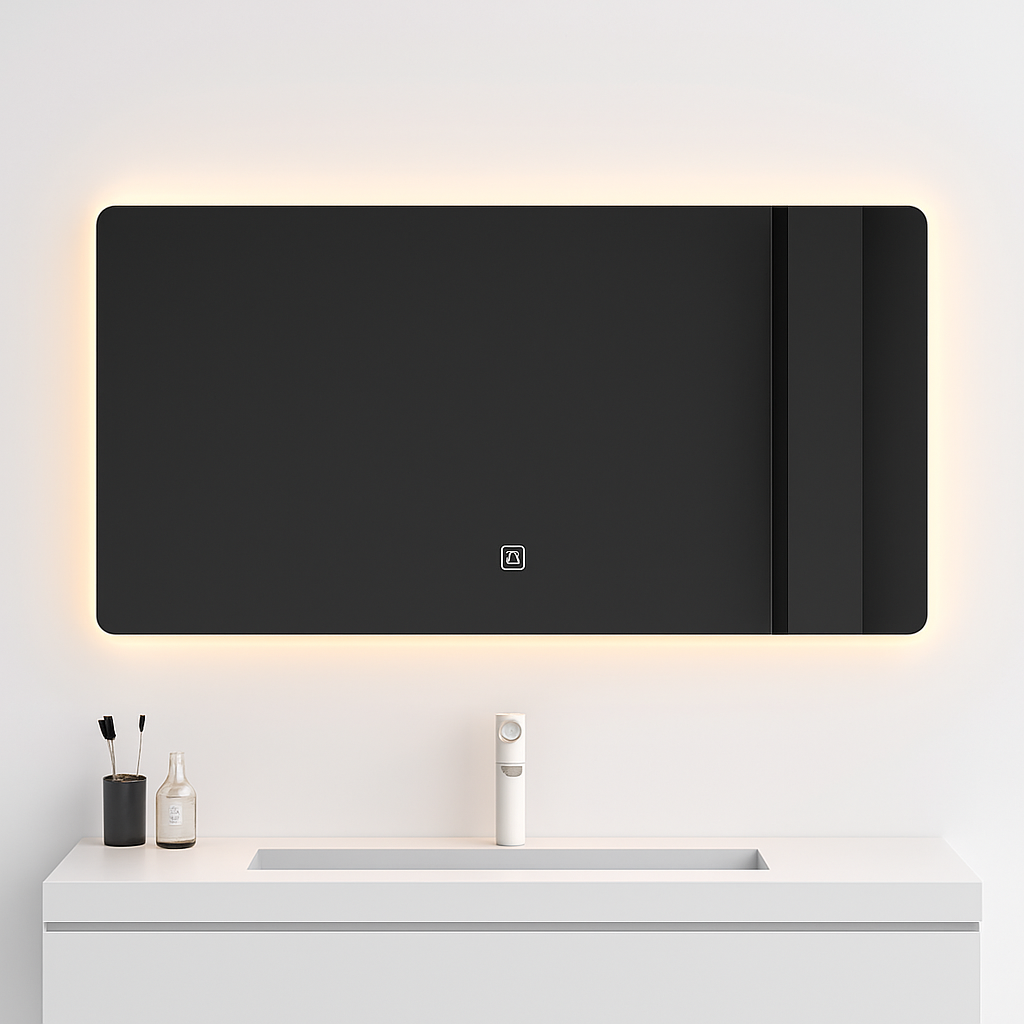 Rectangular intelligent mirror with led light touch screen - 40x60cm 2