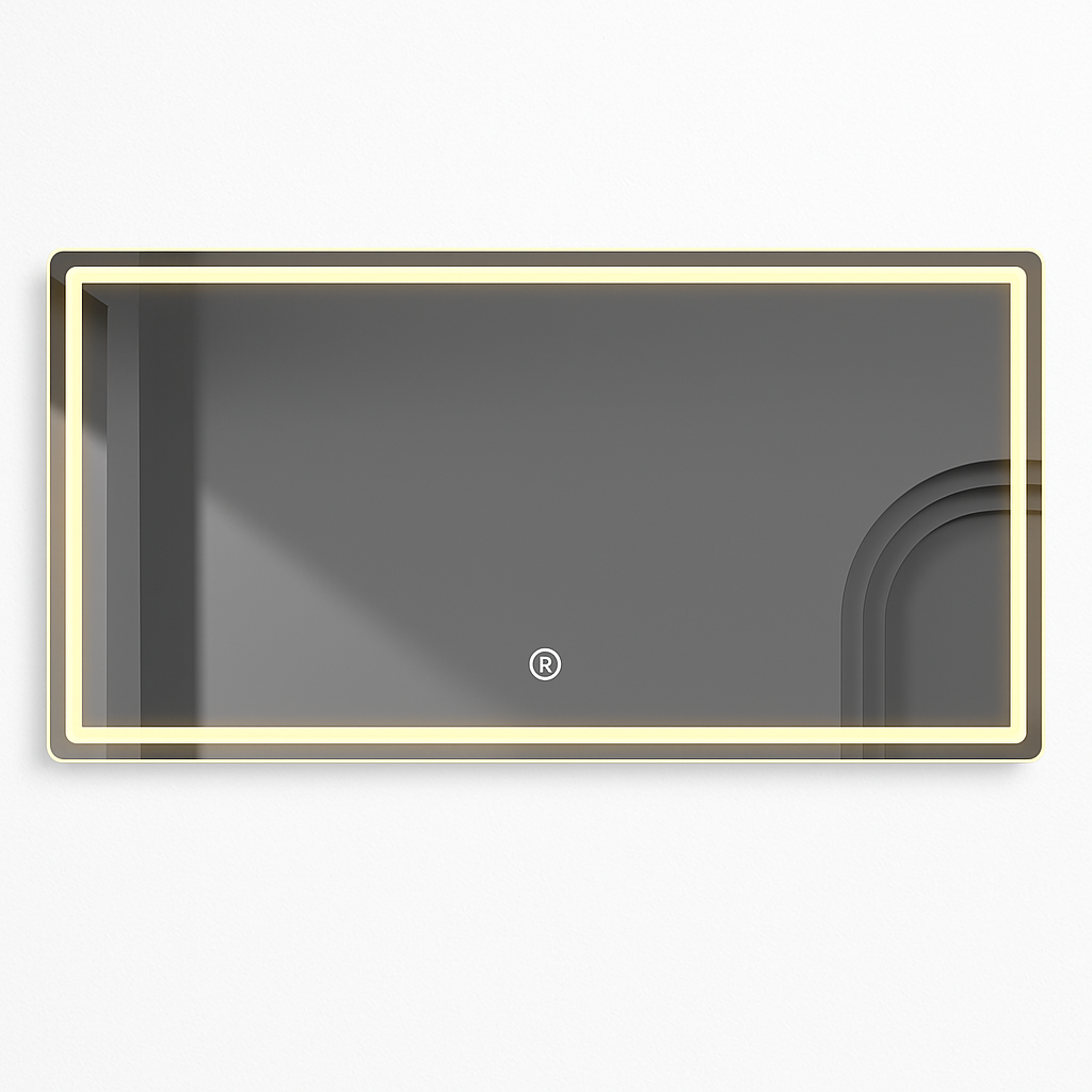 Rectangular intelligent mirror with led light touch screen - 40x60cm 4