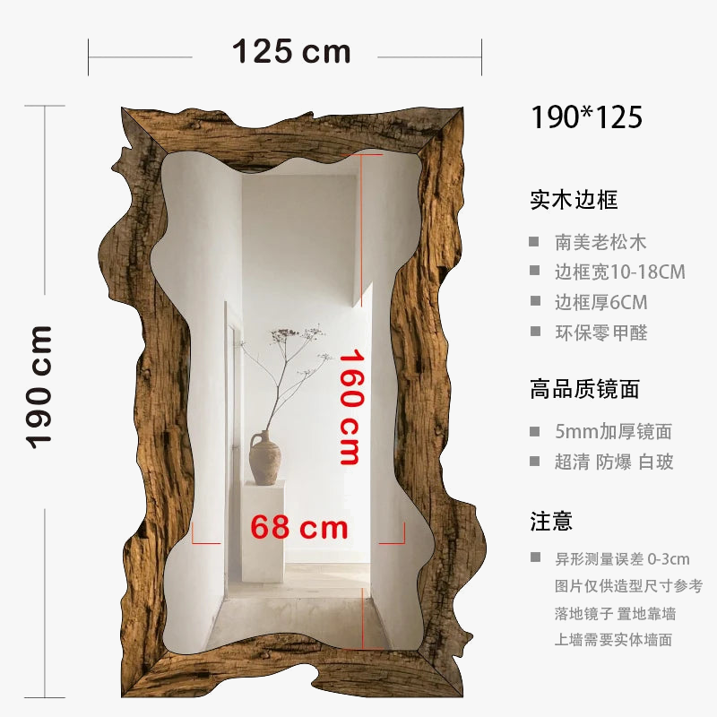 Luxury modern decorative wooden standing mirror for home - view 7