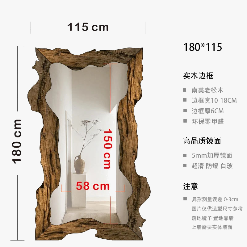 Luxury modern decorative wooden standing mirror for home - view 8