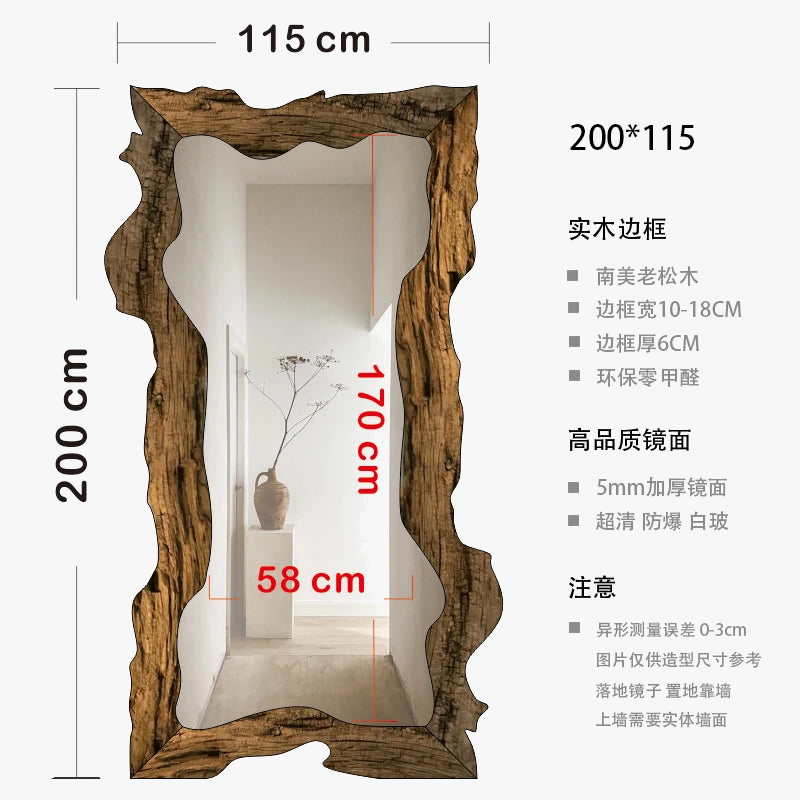 Luxury modern decorative wooden standing mirror for home - view 9