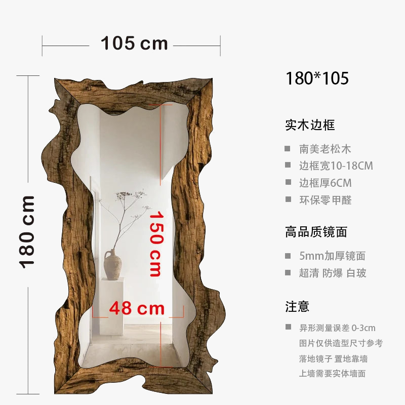 Luxury modern decorative wooden standing mirror for home - view 10
