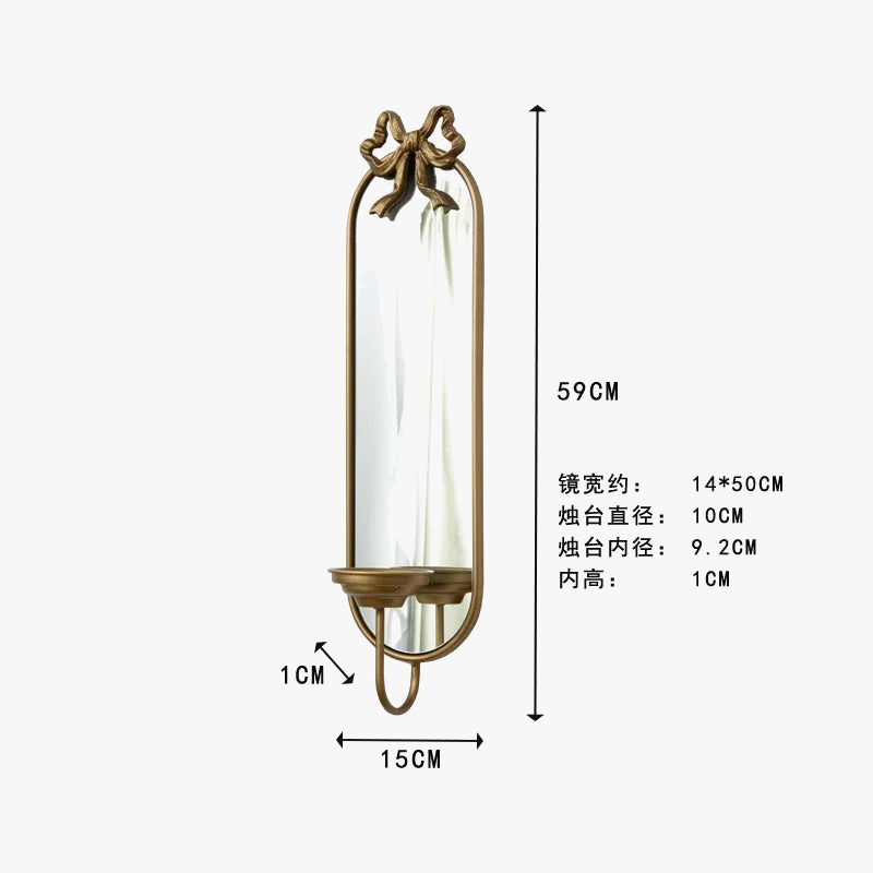 Antique wall mirror in iron elegant hanging decoration for interior - view 6