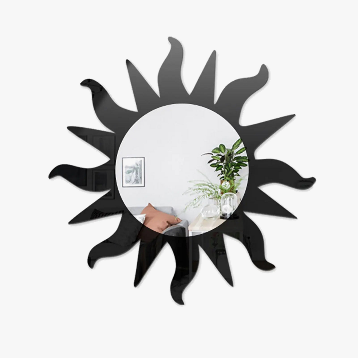 Elegant Modern Sun-Shaped Acrylic Wall Mirror Sticker