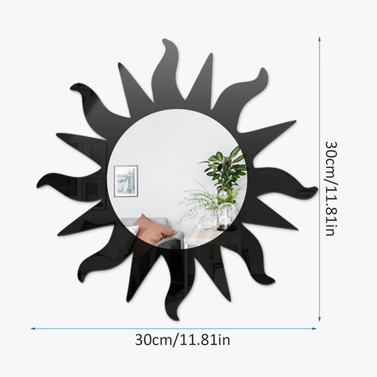 Elegant Modern Sun-Shaped Acrylic Wall Mirror Sticker - view 5