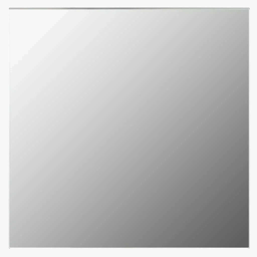 Wall mirror with decorative led glass square lighting - view 3