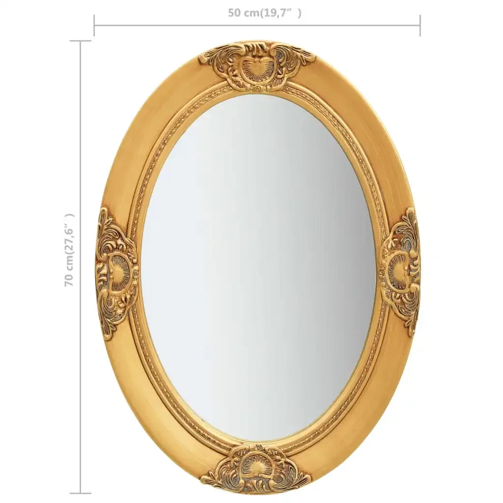Wall mirror baroque golden for elegant decoration of your interior - view 6