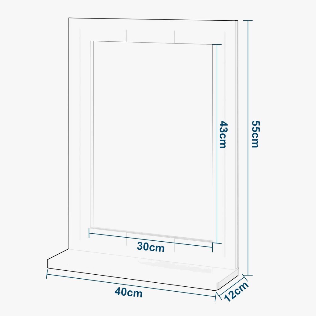 Modern wall mirror with shelf for elegant interior - view 4