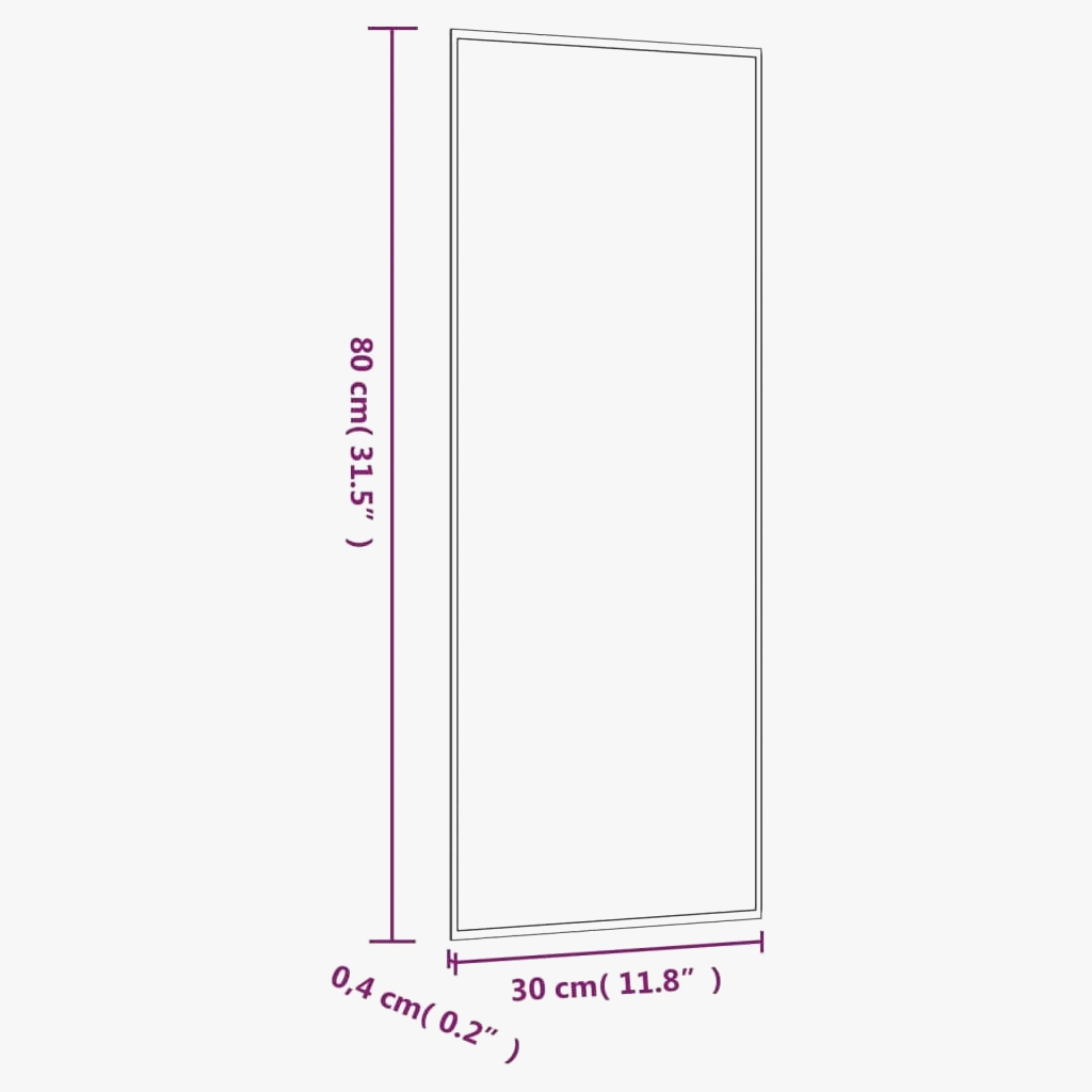 Rectangular wall mirror in decorative sticker glass for interior - view 6