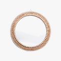 15-Inch Round Rattan Wall Mirror, a Statement Piece for Any Room