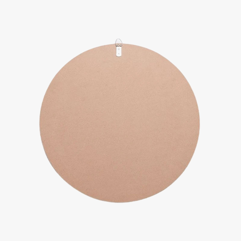 Round Rattan Wall Mirror in Natural Wood, 15 Inches - view 4