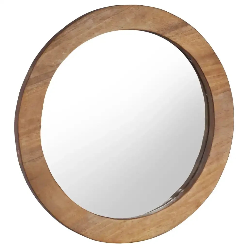 Round Teak Wall Mirror 60 cm for Any Room - view 2