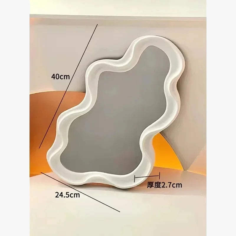 Kawaii cloud mirror on foot for makeup and decoration - view 9