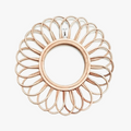 Round mirror in rattan artistic decoration for interior